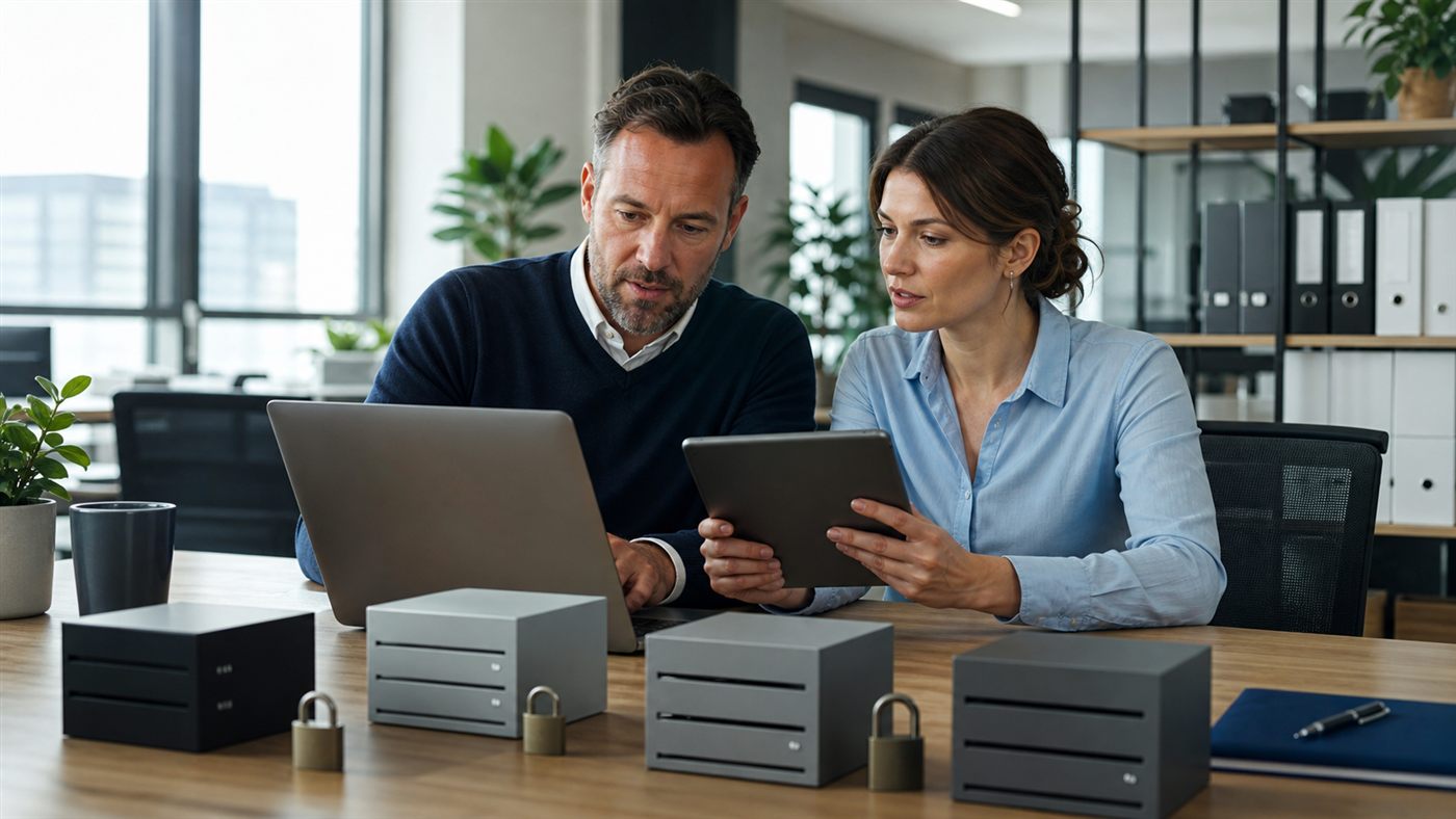 KMU-Team beim Vergleich sicherer Cloud-Speicher-Lösungen